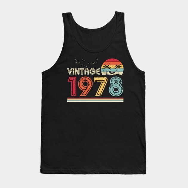 Vintage 1978 Limited Edition 43rd Birthday Gift 43 Years Old Tank Top by Penda